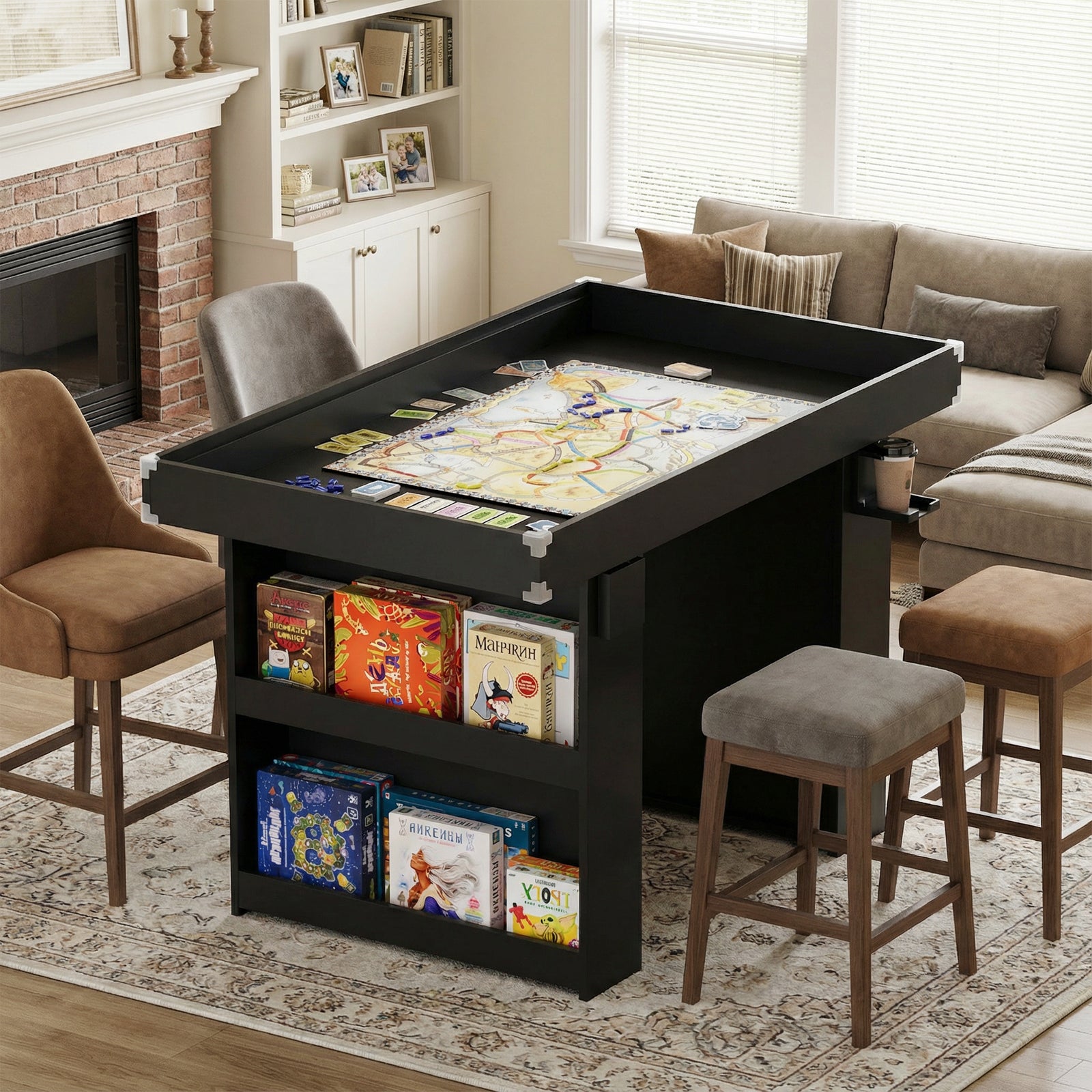 Advwin 2-in-1 Board Game Table with Removable Top