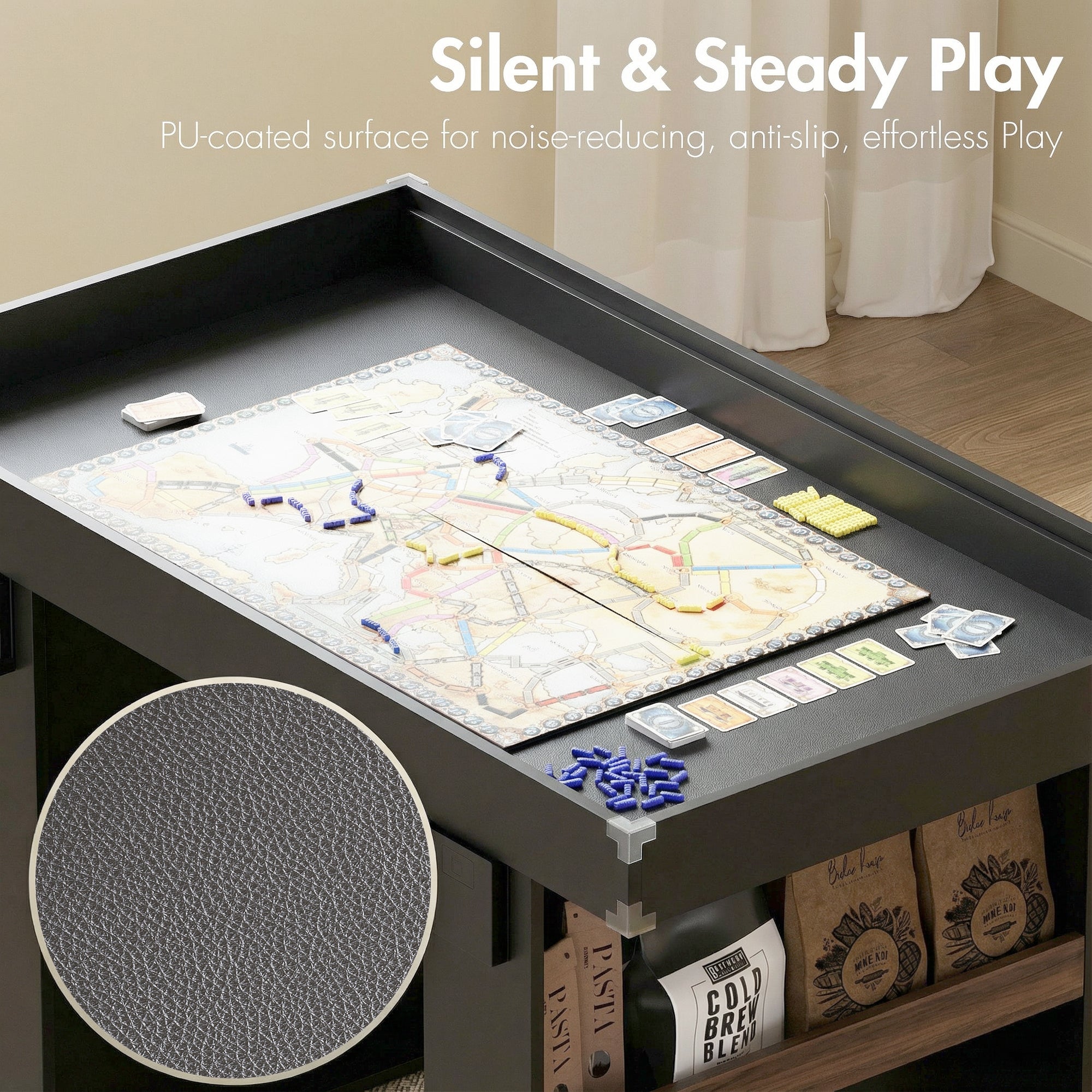 Advwin 2-in-1 Board Game Table with Removable Top