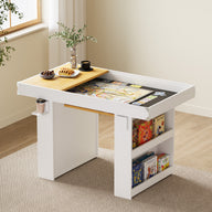 Advwin 2-in-1 Board Game Table with Removable Top - Light Wood