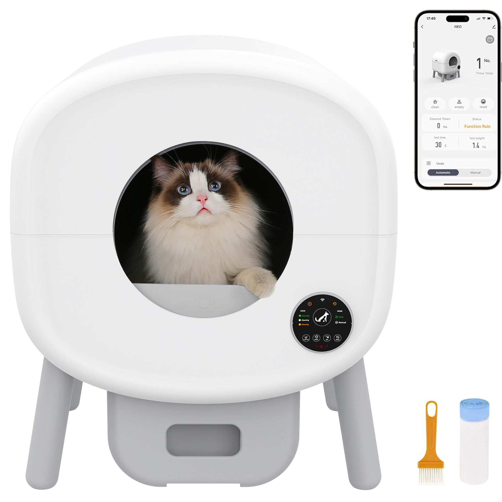 Advwin Smart Cat Litter Box Automatic Self Cleaning