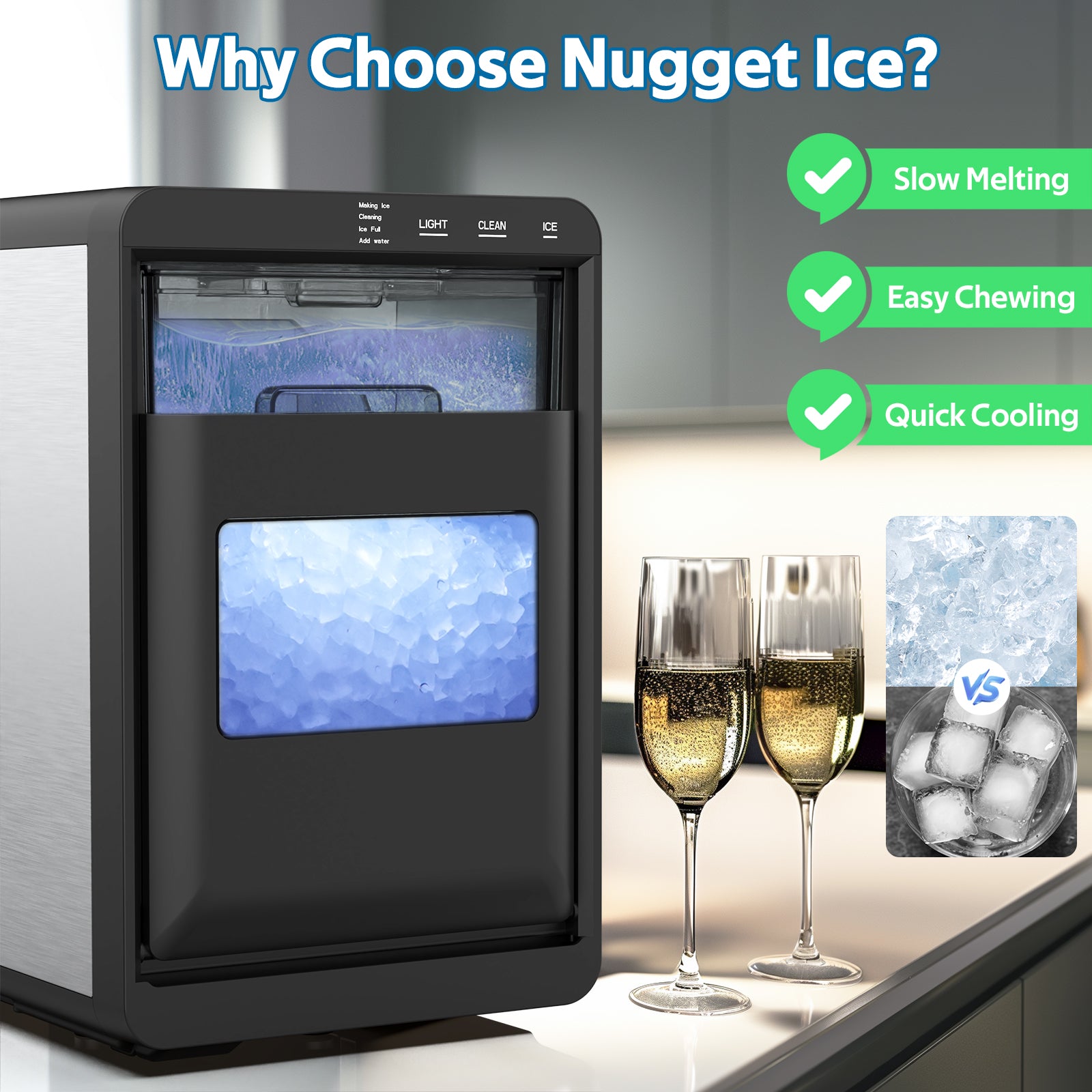 Advwin Nugget Ice Maker Countertop