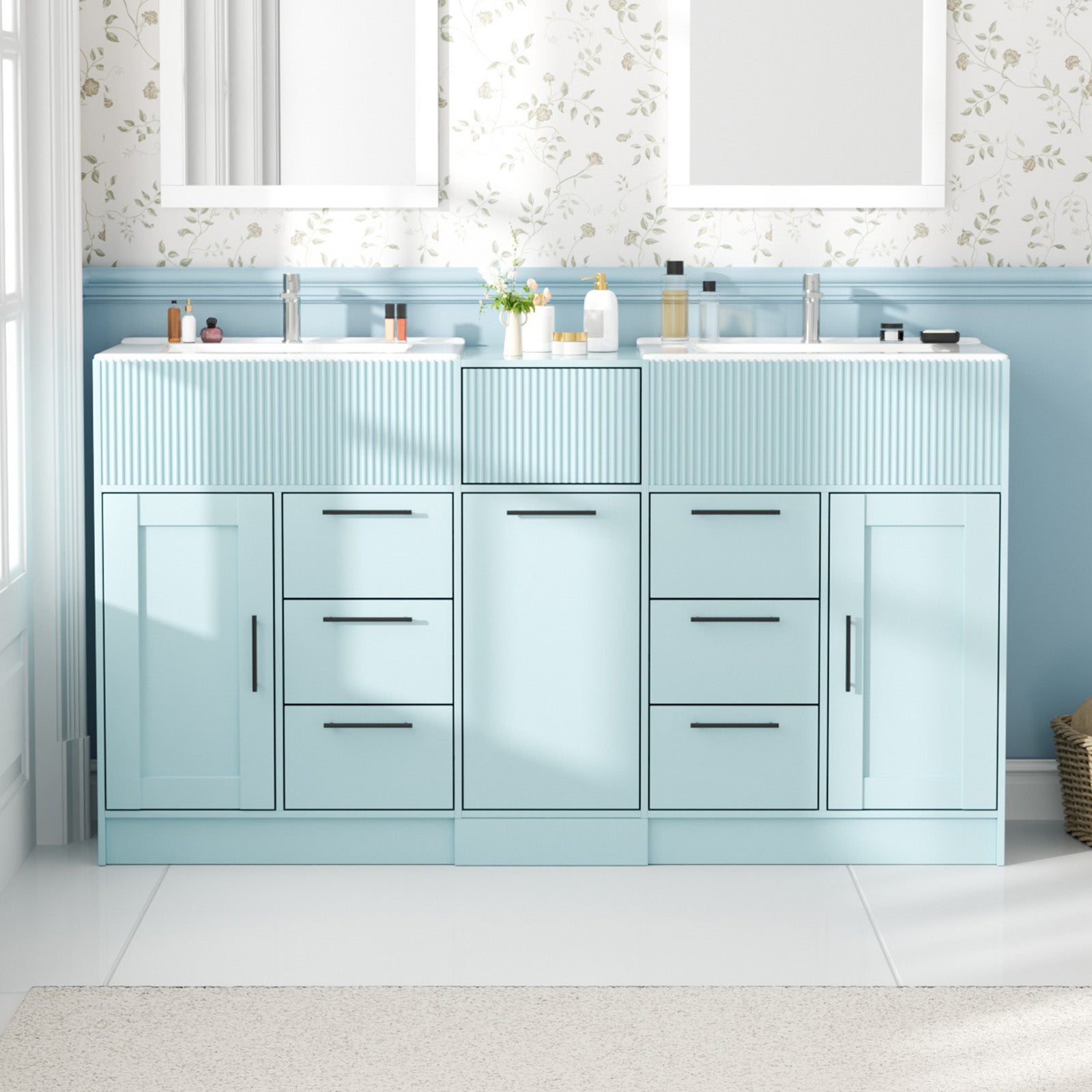 Advwin Freestanding Modern Bathroom Vanity w/ Sink