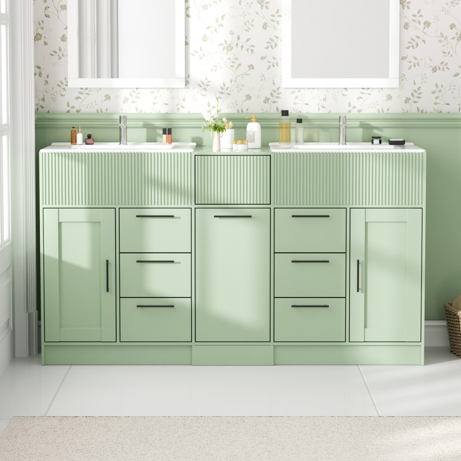 Advwin Freestanding Modern Bathroom Vanity w/ Sink