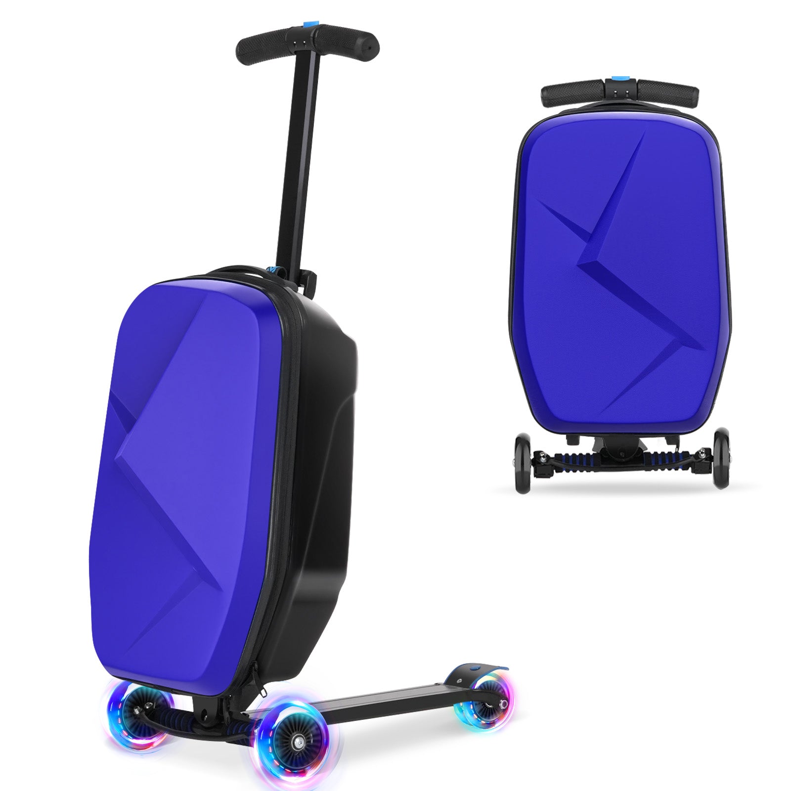 Advwin Foldable Hardshell Scooter Suitcase Blue