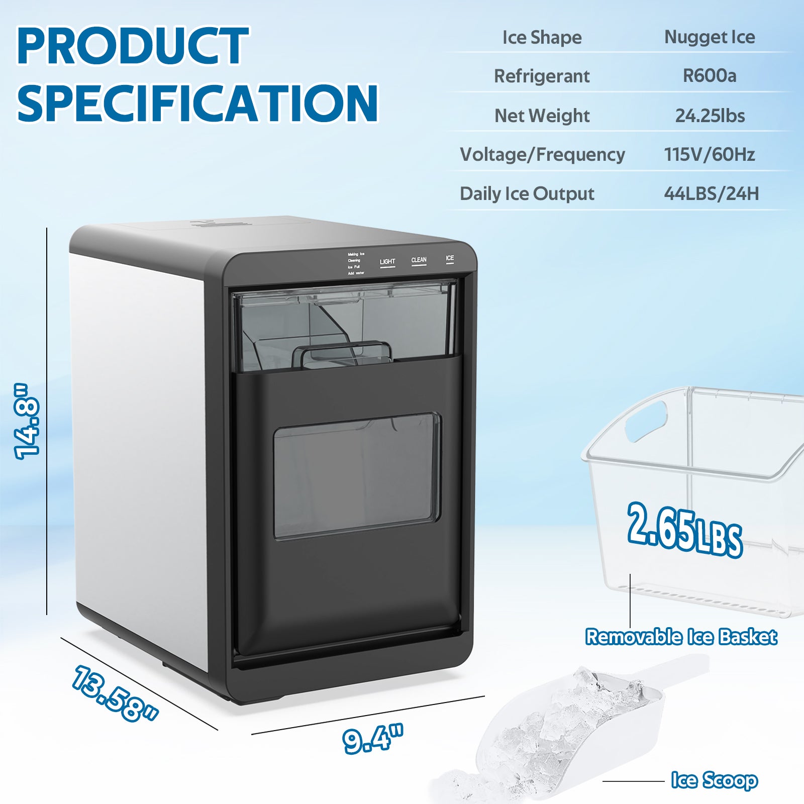 Advwin Nugget Ice Maker Countertop