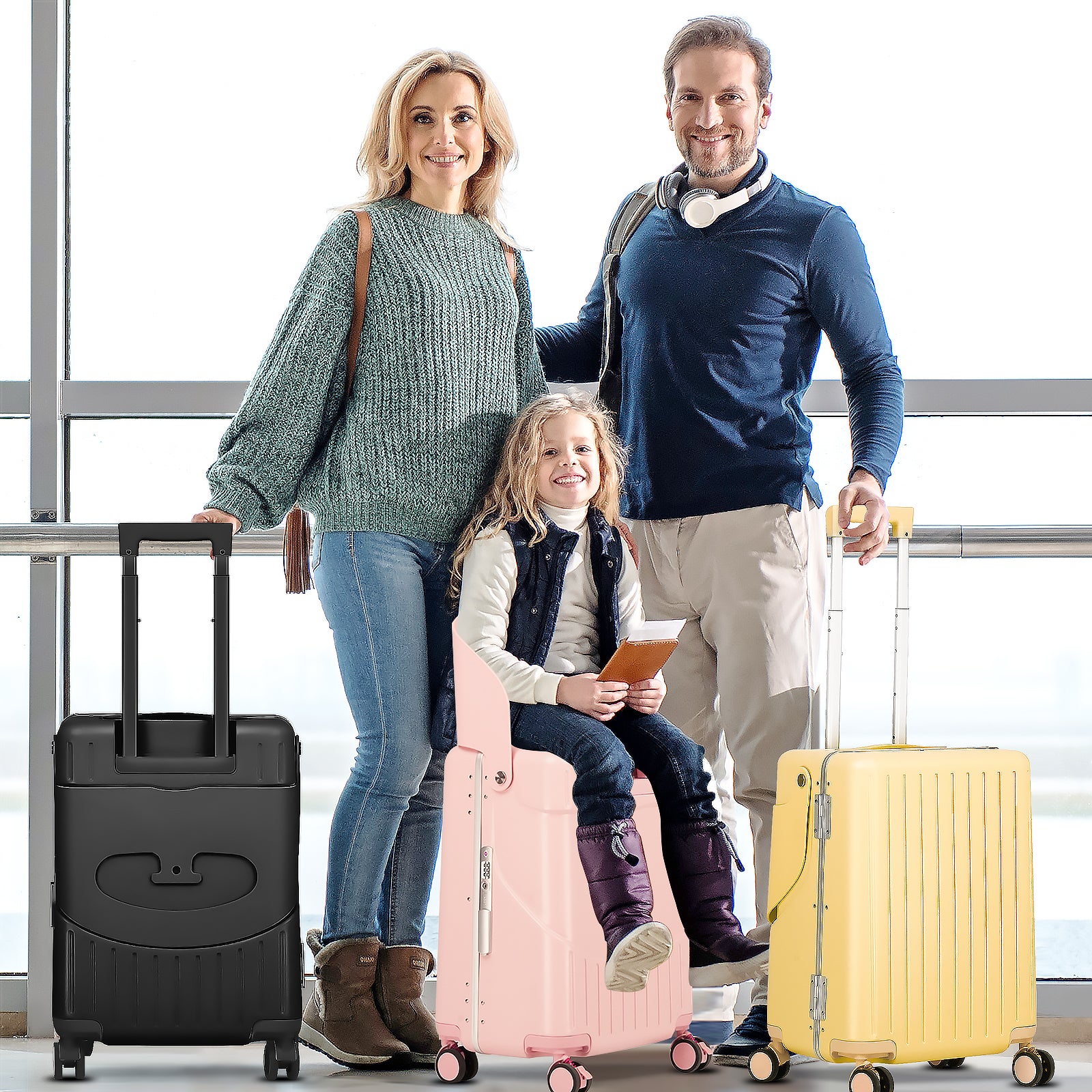 Advwin 20" Luggage with Foldable Child Seat