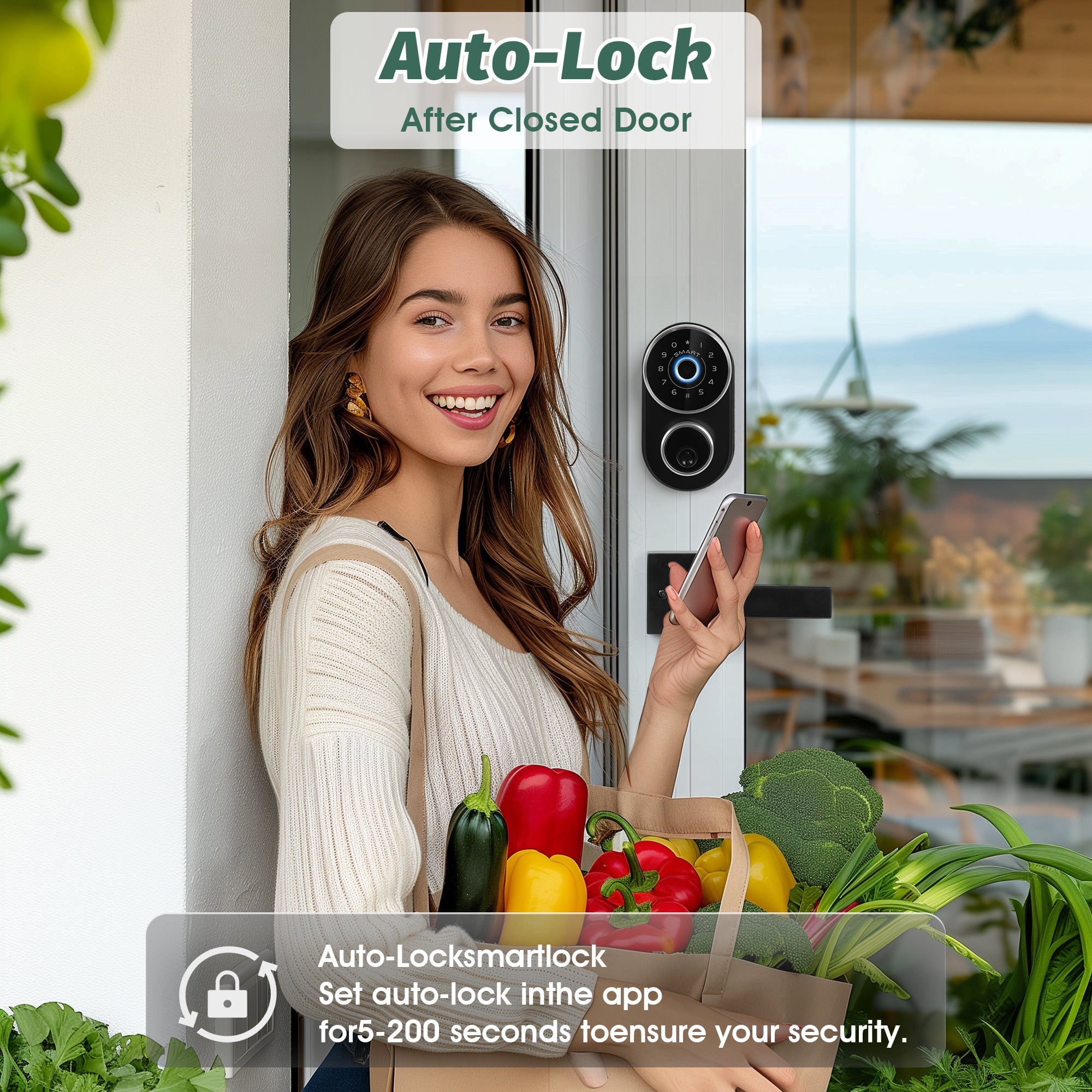 Advwin Smart Door Lock with Handle