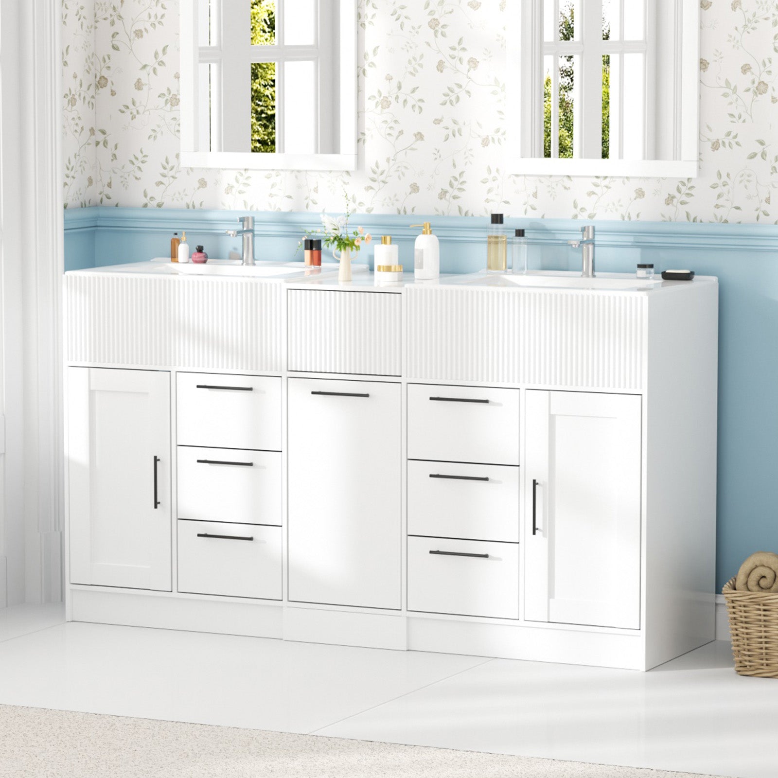 Advwin Freestanding Modern Bathroom Vanity w/ Sink