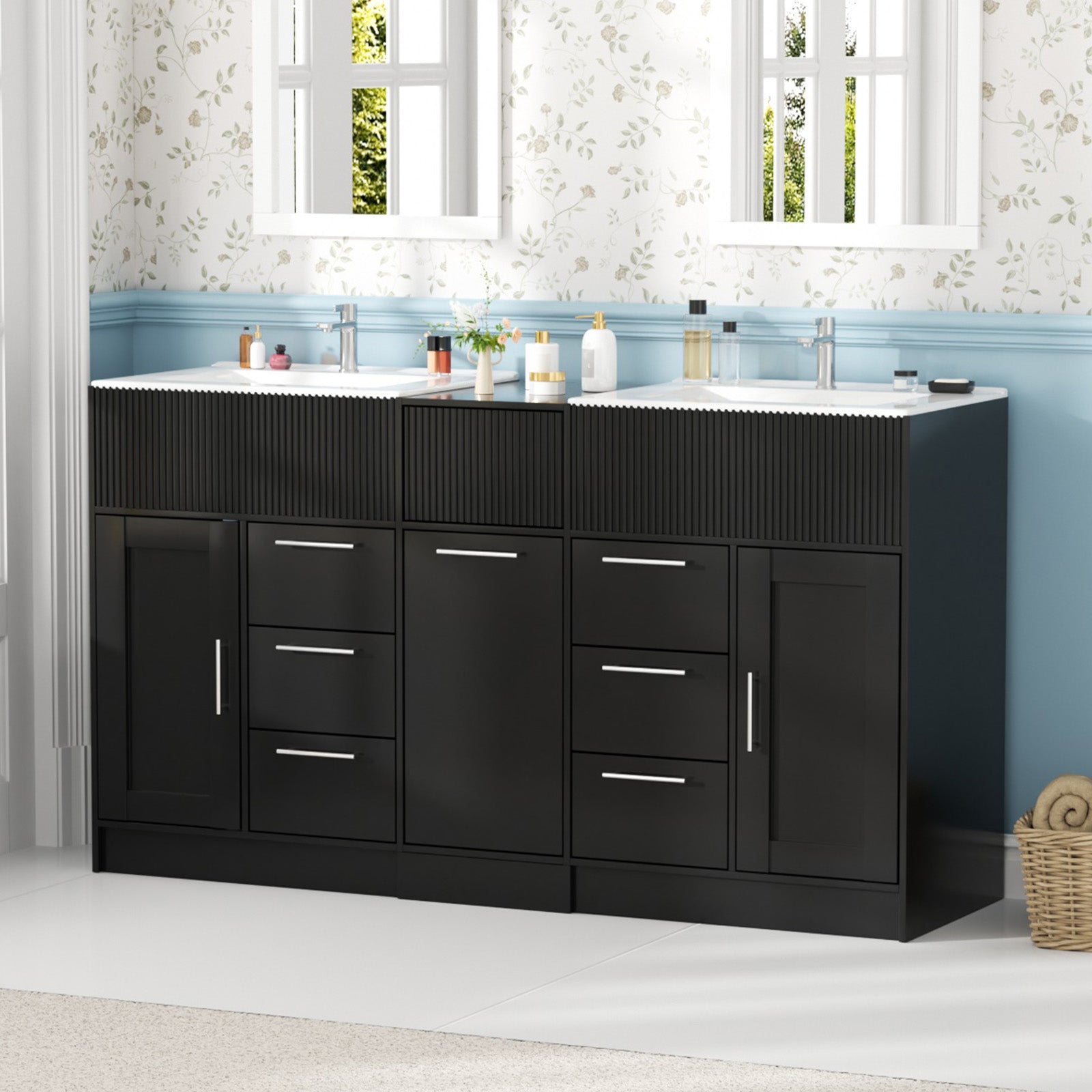 Advwin Freestanding Modern Bathroom Vanity w/ Sink