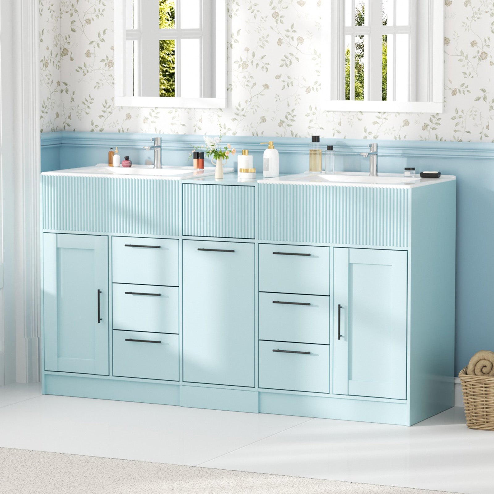 Advwin Freestanding Modern Bathroom Vanity w/ Sink