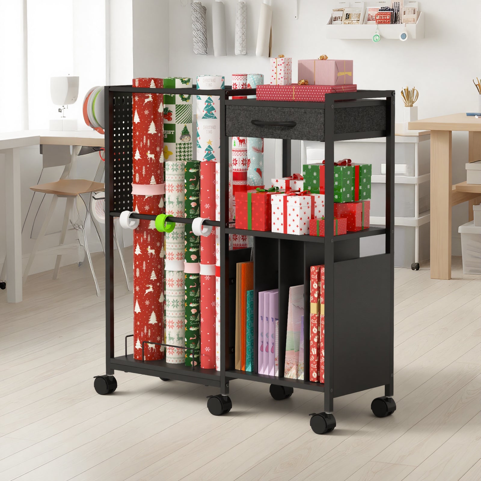 Advwin Wrapping Paper Storage Cart