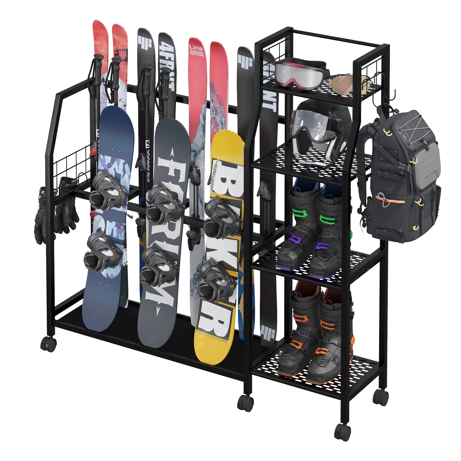 Advwin 4-Tier Freestanding Snowboard Rack