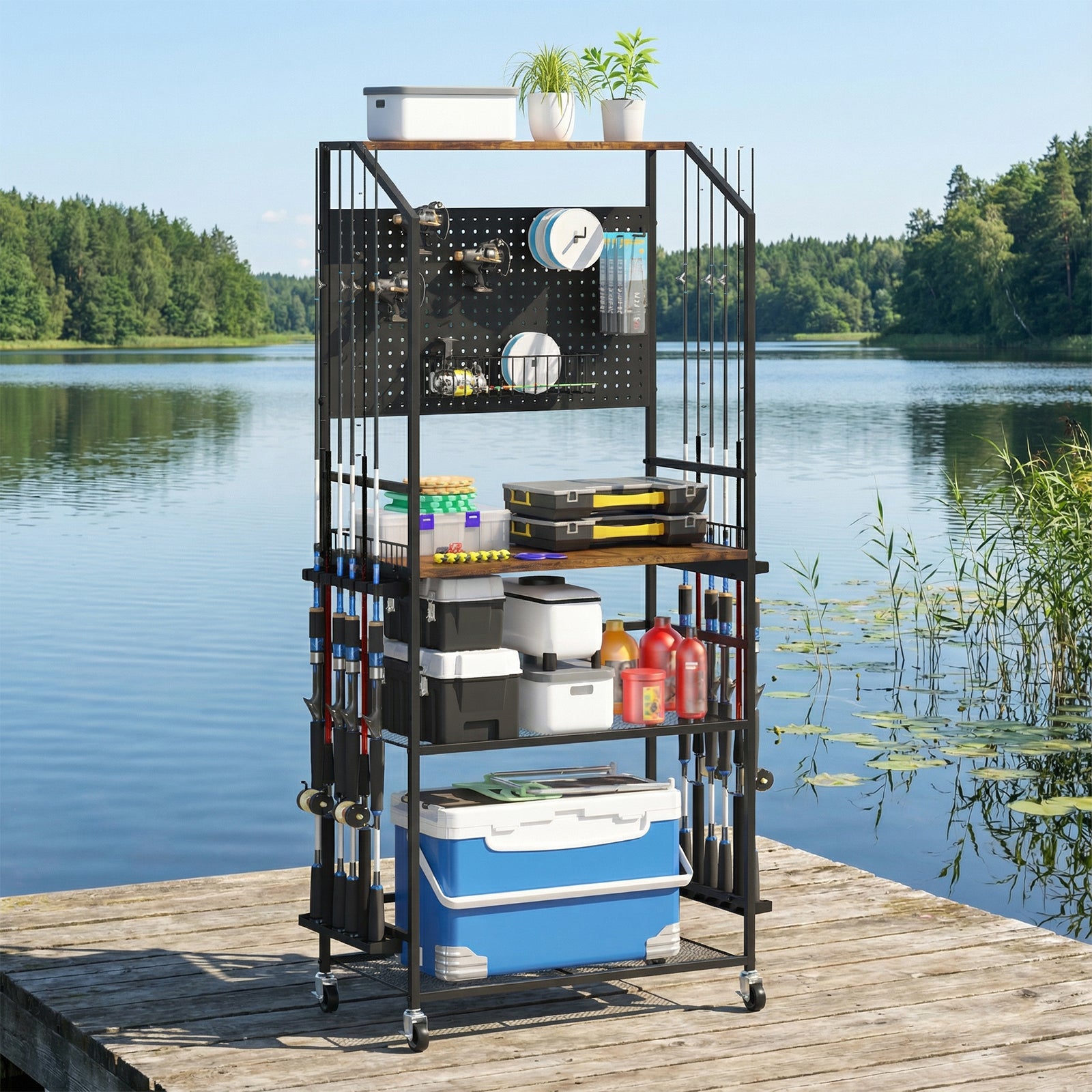 Advwin 4-Tier Heavy Duty Fishing Rod Holders