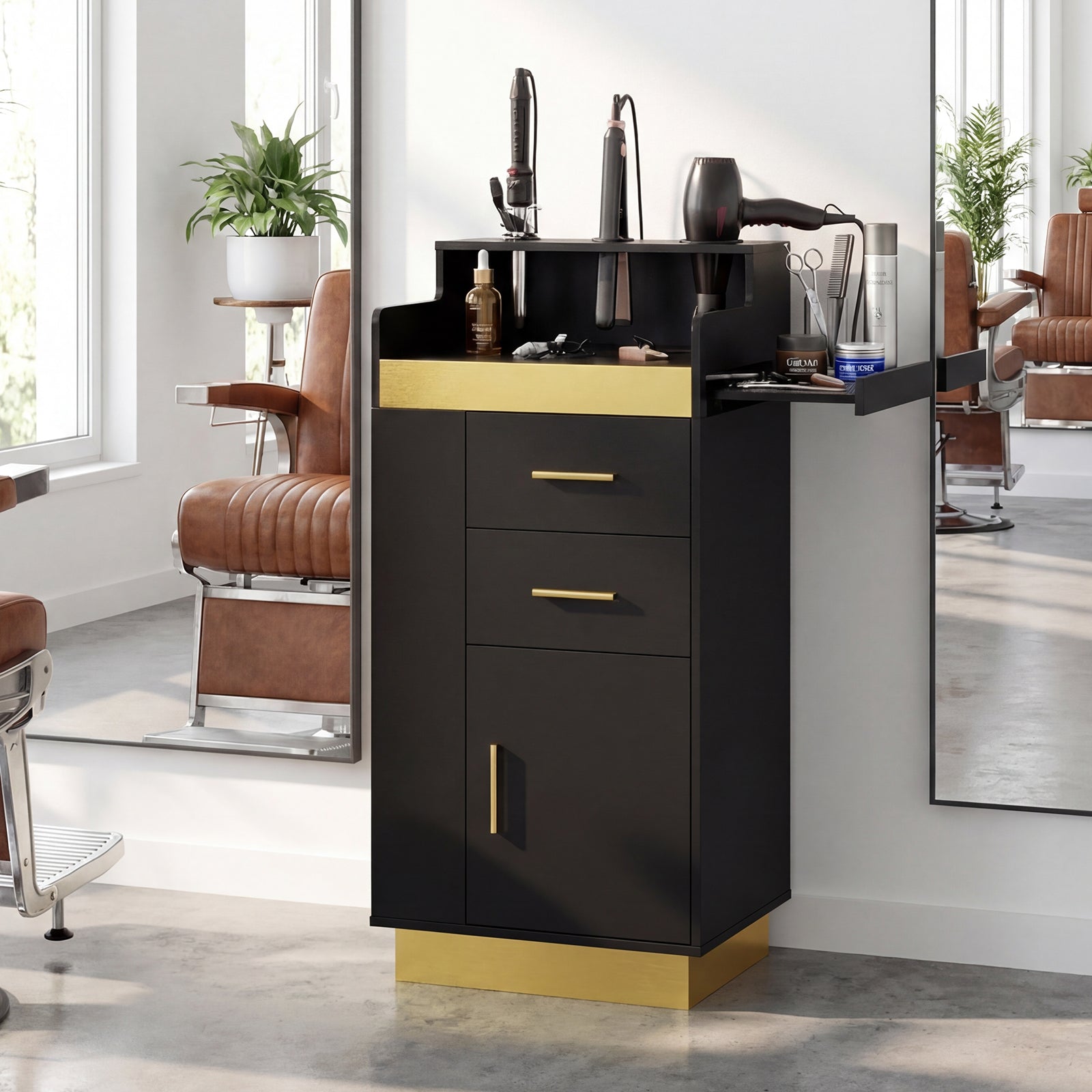 Advwin Barber Station with 3 Hot Tools Holders