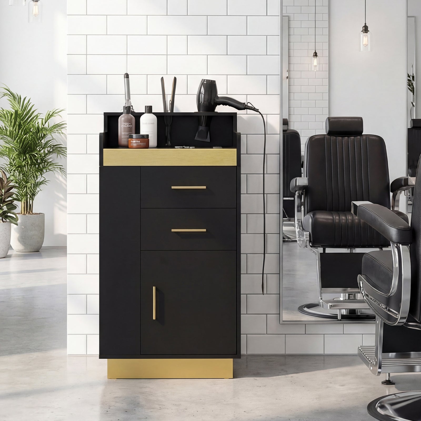 Advwin Barber Station with 3 Hot Tools Holders