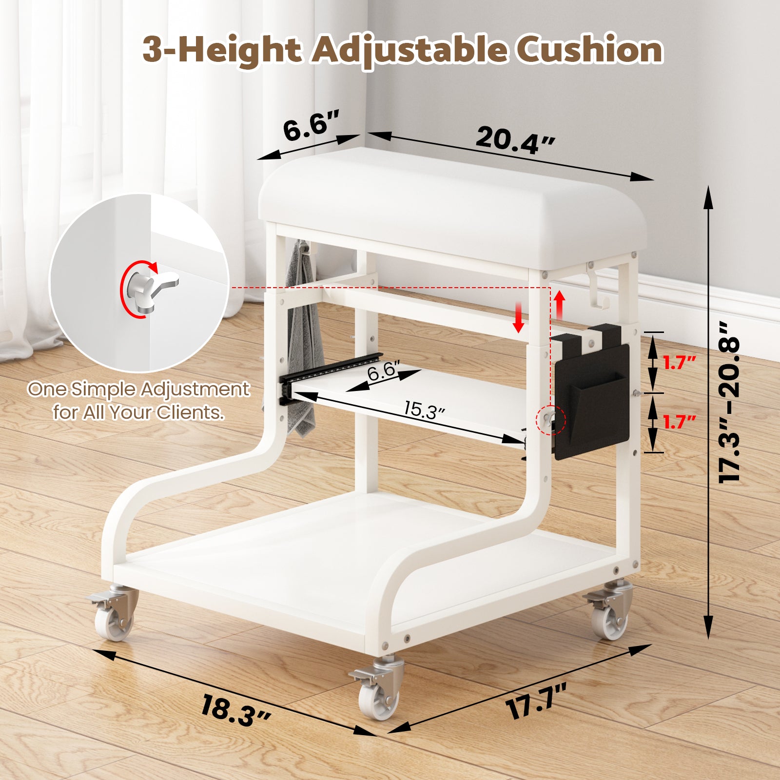 Advwin Pedicure Cart Foot Bath Trolley
