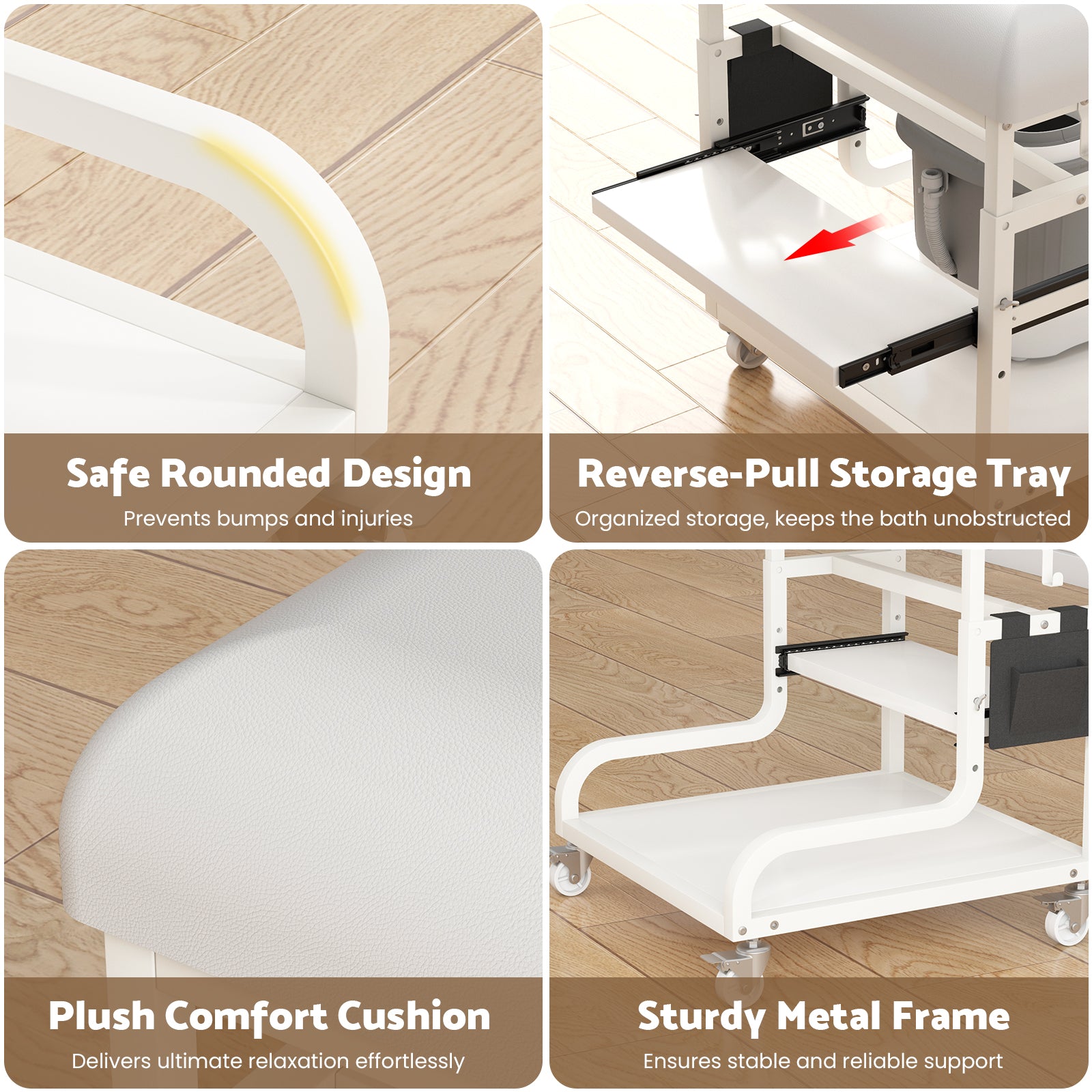 Advwin Pedicure Cart Foot Bath Trolley
