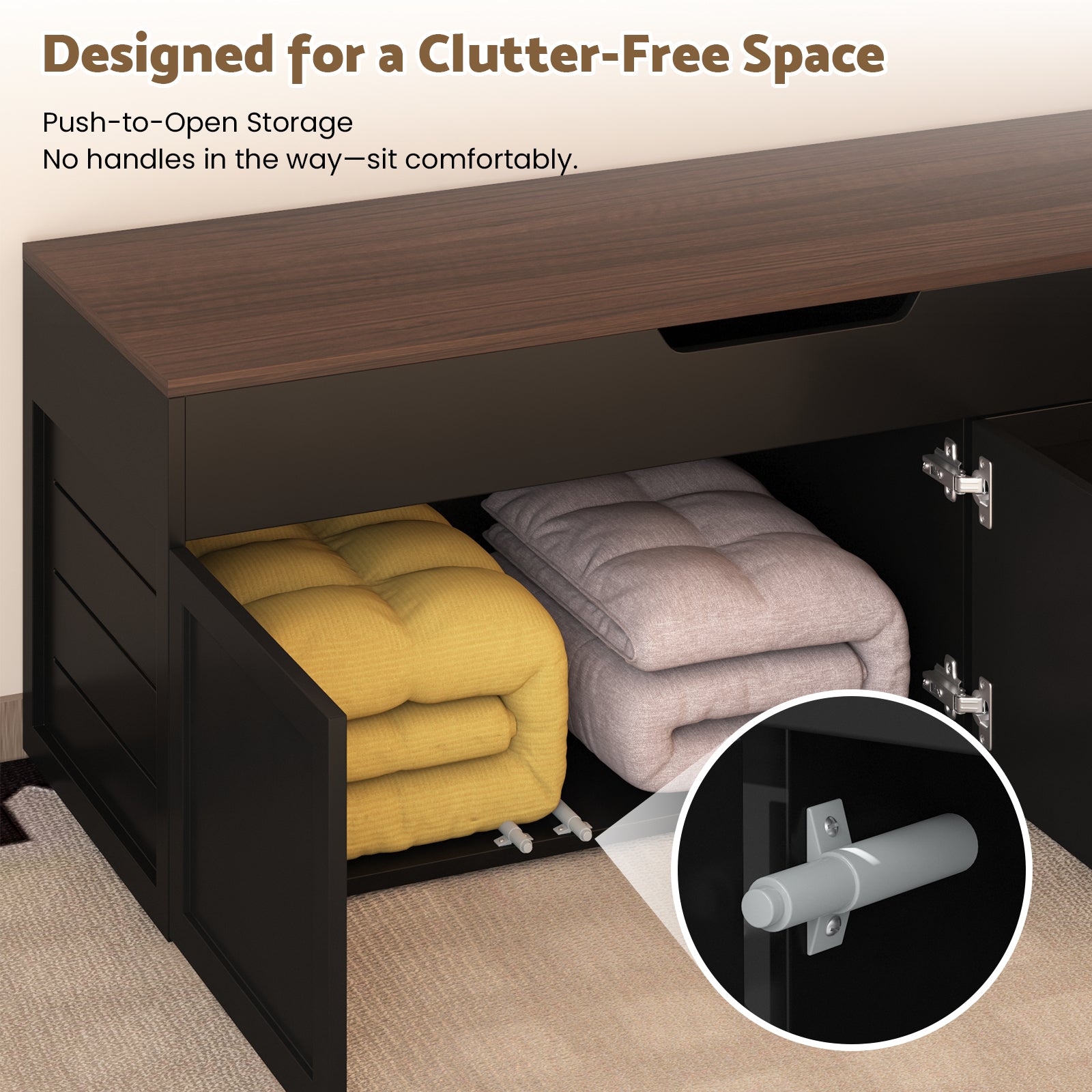 Advwin L-Shaped Corner Storage Bench