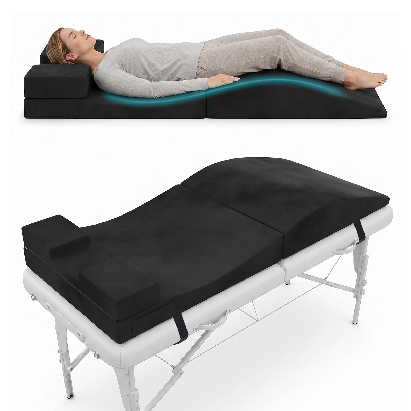 Advwin Foldable Lash Bed Topper with Lash Pillow
