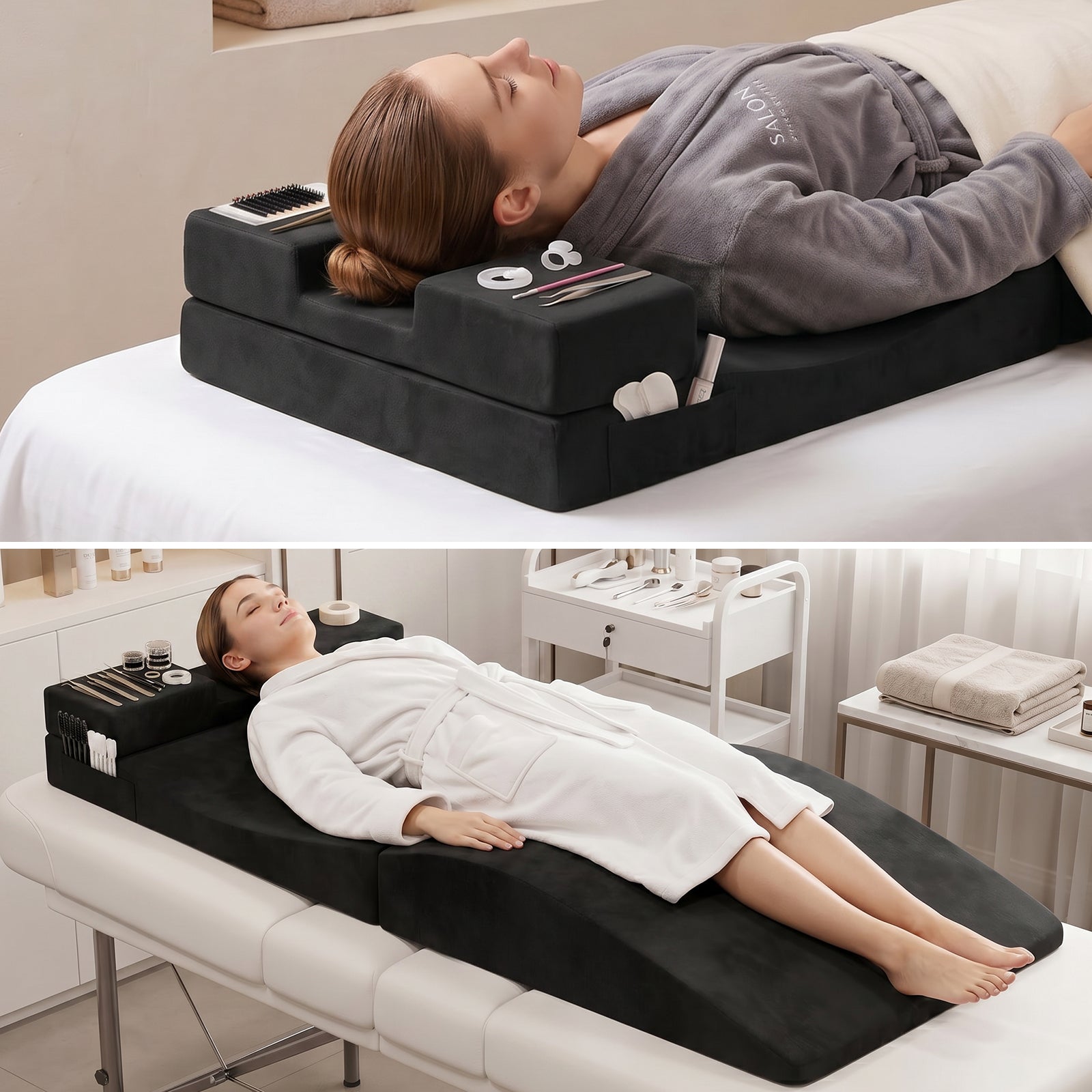 Advwin Foldable Lash Bed Topper with Lash Pillow