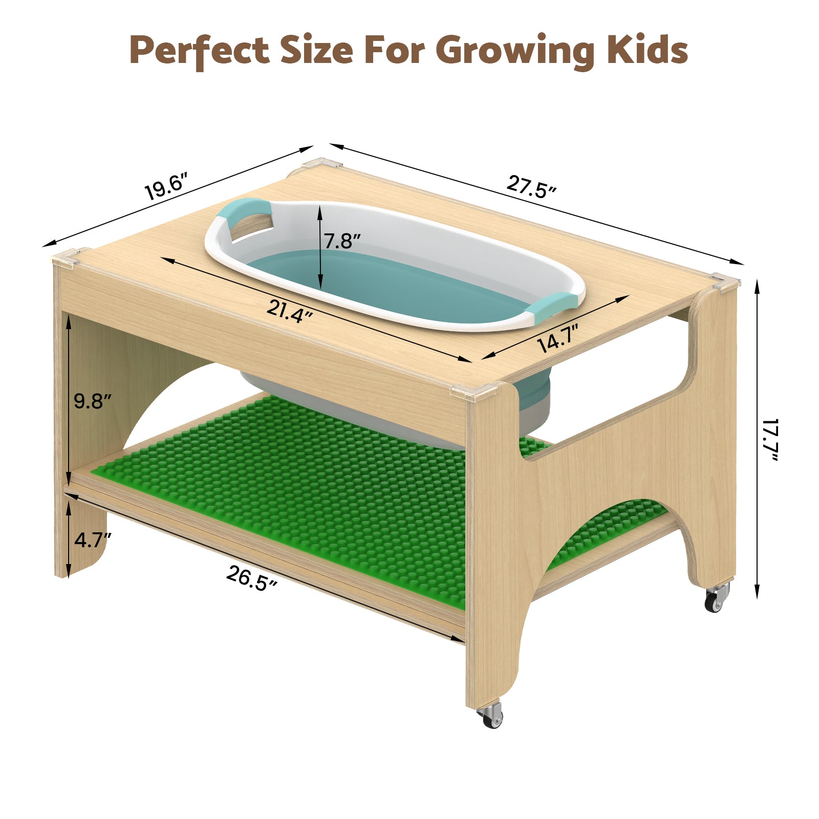 Advwin 5-in-1 Kids Wooden Activity Table