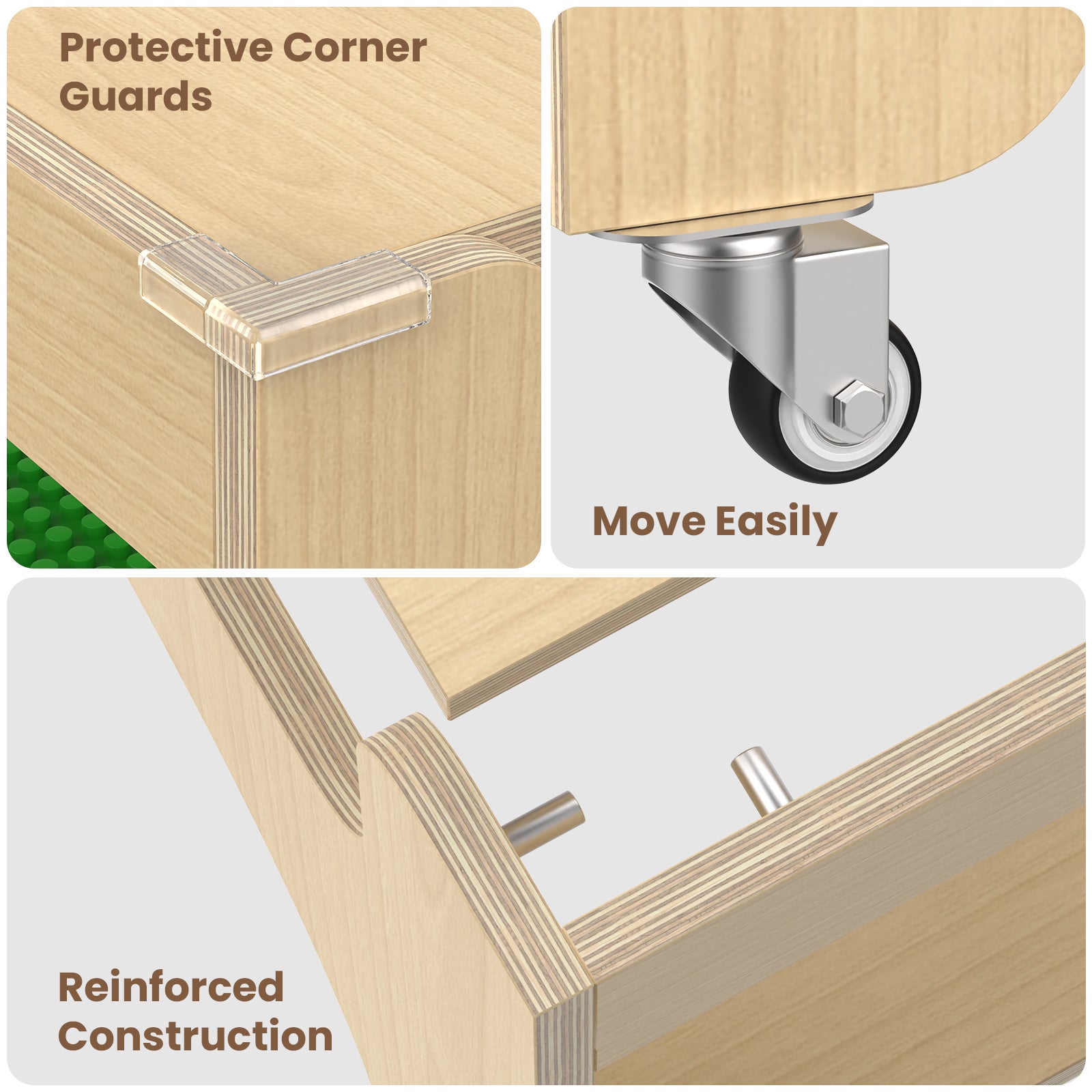 Advwin 5-in-1 Kids Wooden Activity Table