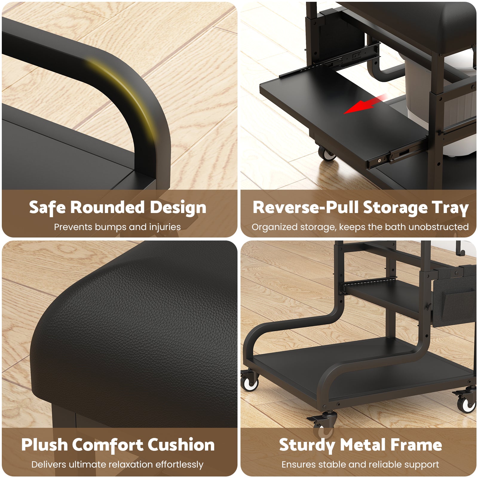 Advwin Pedicure Cart Foot Bath Trolley