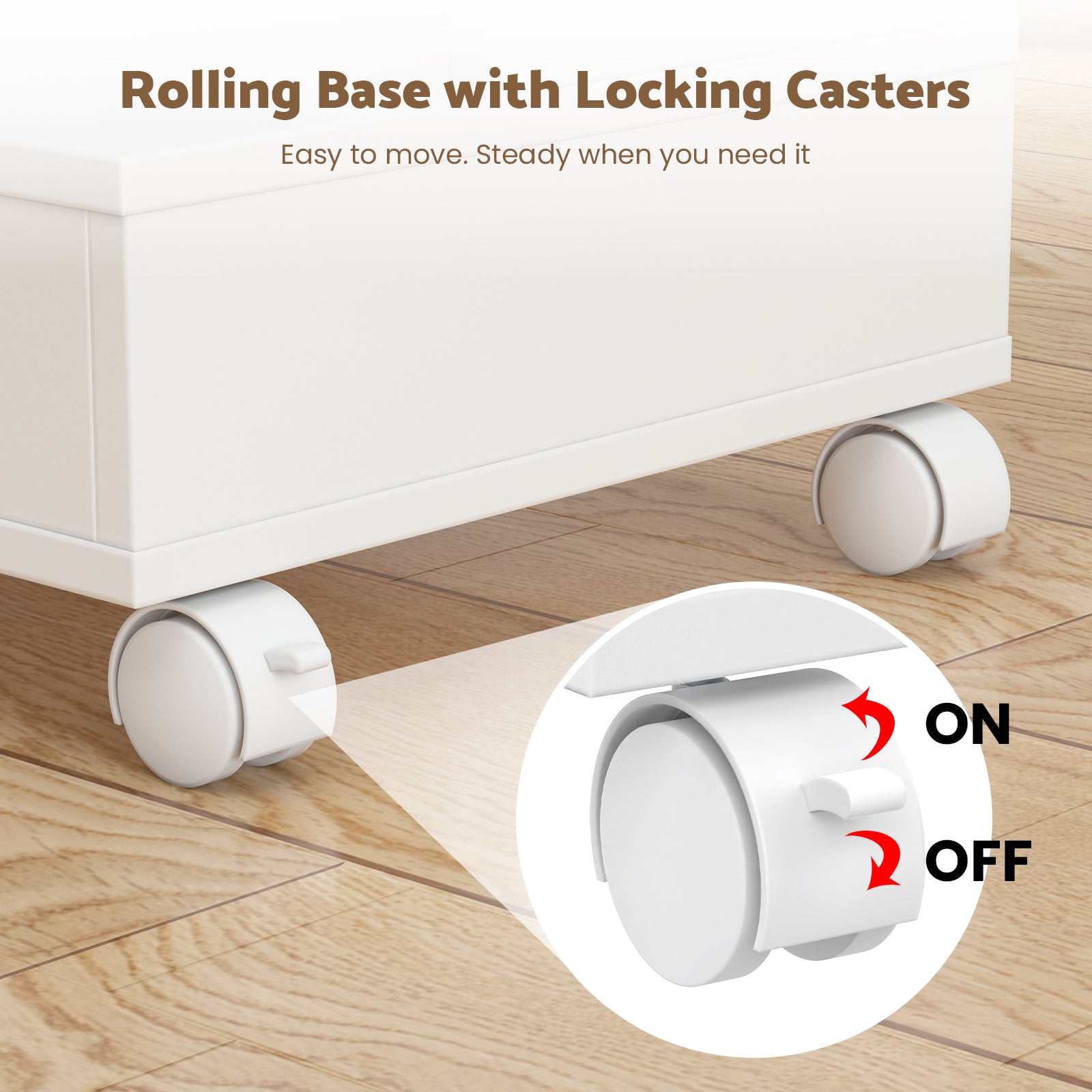 Advwin Portable Pedicure Foot Rest w/Wheels