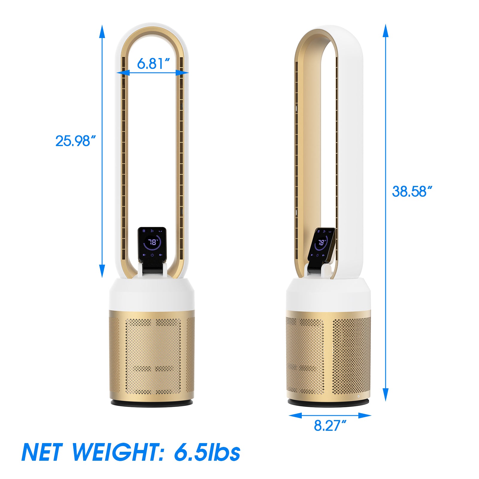 Advwin Electric Bladeless Fan with Touch Screen