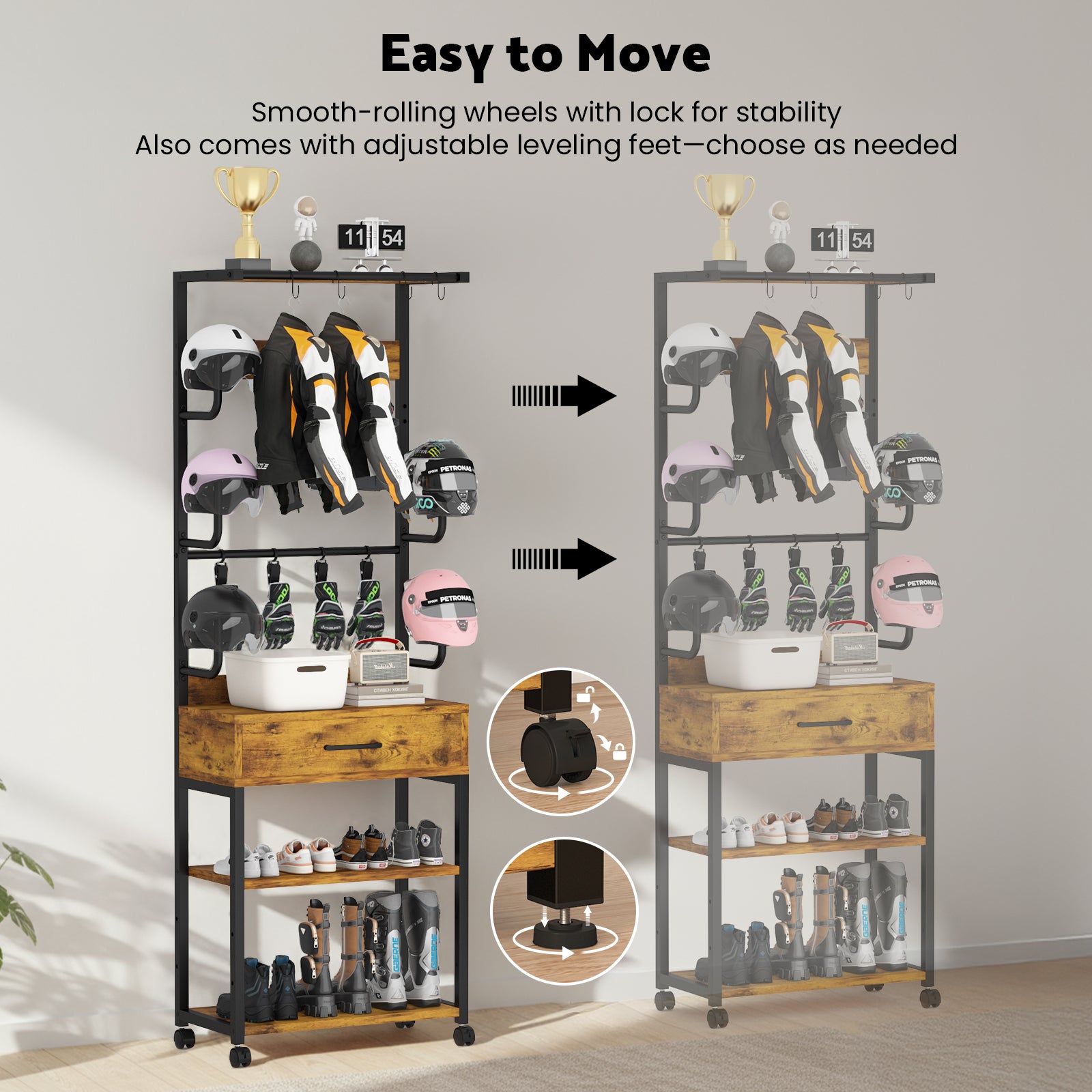 Advwin Helmet & Gear Storage Rack